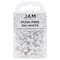 JAM Paper White Standard Push Pins, 2 Packs of 100